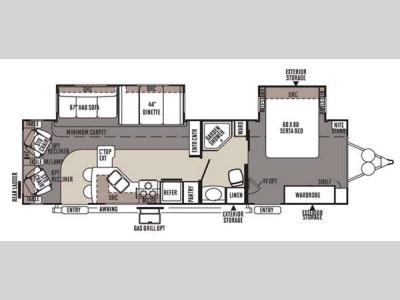 Floorplan - 2015 Forest River RV Rockwood Signature Ultra Lite 8314BSS