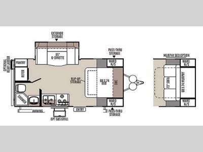 Floorplan - 2015 Forest River RV Rockwood Mini Lite 2104S