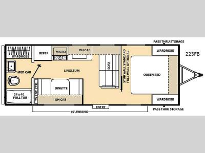 Floorplan - 2015 Coachmen RV Catalina 223FB