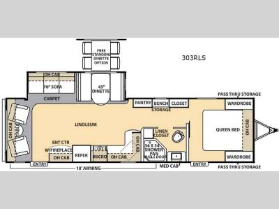 Floorplan - 2015 Coachmen RV Catalina 303RLS