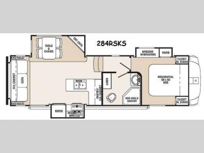 Floorplan - 2015 Palomino Sabre Silhouette 284RSKS