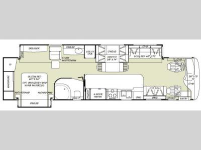 Floorplan - 2007 Fleetwood RV Bounder Diesel 38V