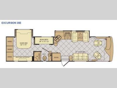 Floorplan - 2015 Fleetwood RV Excursion 35E