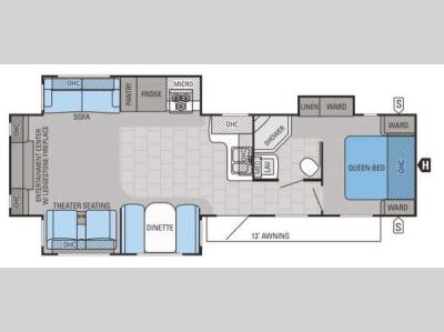 Floorplan - 2015 Jayco Jay Flight 33RLDS