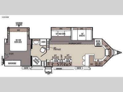Floorplan - 2015 Forest River RV Rockwood Wind Jammer 3008W