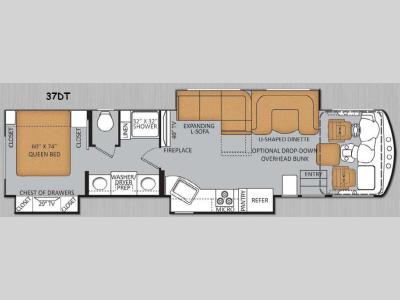Floorplan - 2015 Thor Motor Coach Challenger 37DT