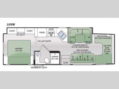 Floorplan - 2015 Thor Motor Coach Chateau Super C 33SW
