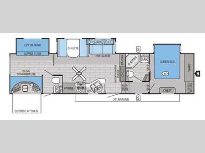 Floorplan - 2015 Jayco Eagle 34.5BHTS