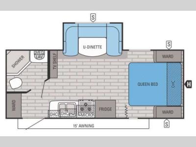 Floorplan - 2015 Jayco White Hawk 21FBS