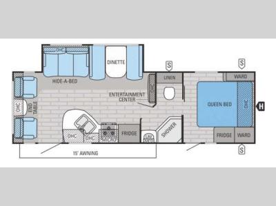 Floorplan - 2015 Jayco White Hawk 27DSRL