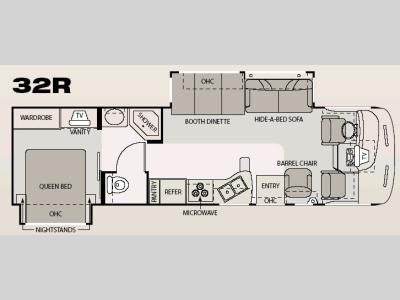 Floorplan - 2006 Four Winds RV Hurricane 32R