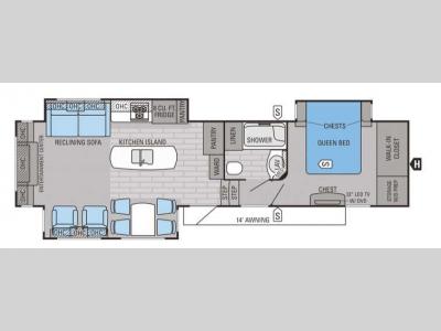 Floorplan - 2015 Jayco Eagle Premier 331RETS
