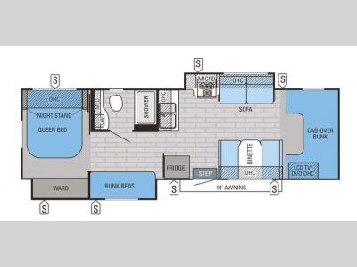 Floorplan - 2015 Jayco Greyhawk 31FS