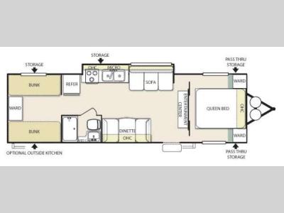 Floorplan - 2015 Forest River RV Salem Cruise Lite 281QBXL
