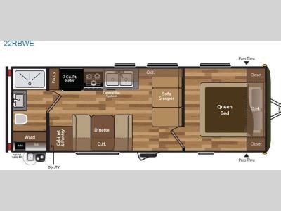 Floorplan - 2015 Keystone RV Hideout 22RBWE