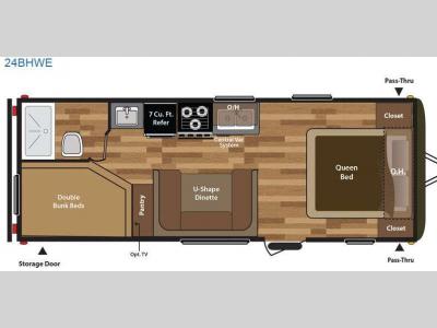 Floorplan - 2015 Keystone RV Hideout 24BHWE