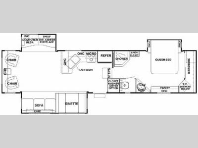 Floorplan - 2007 Forest River RV Cedar Creek 36CDTS
