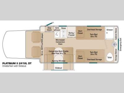 Floorplan - 2014 Coach House Platinum II 241XL DT