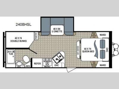 Floorplan - 2015 Dutchmen RV Kodiak 240BHSL Ultimate
