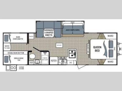 Floorplan - 2015 Dutchmen RV Kodiak 283BHSL Express