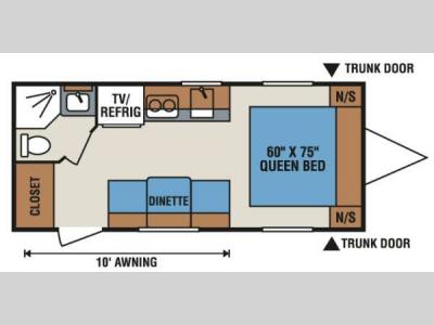 Floorplan - 2015 KZ Spree Escape E190