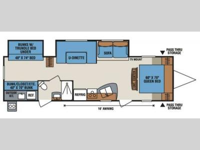 Floorplan - 2015 KZ Sportsmen S322BHK
