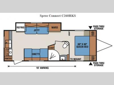 Floorplan - 2015 KZ Spree Connect C260RKS