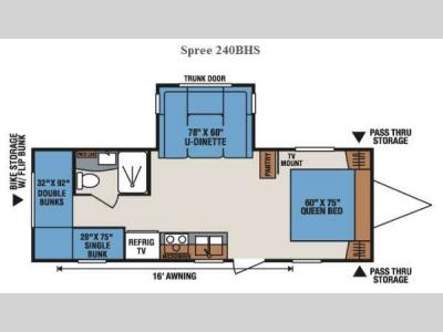 Floorplan - 2015 KZ Spree 240BHS