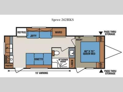 Floorplan - 2015 KZ Spree 262RKS