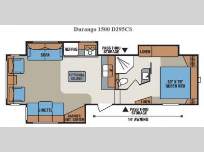 Floorplan - 2015 KZ Durango 1500 D295CS