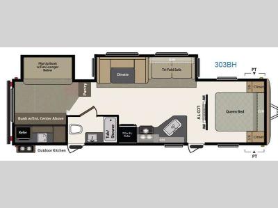 Floorplan - 2015 Keystone RV Springdale 303BHSSR