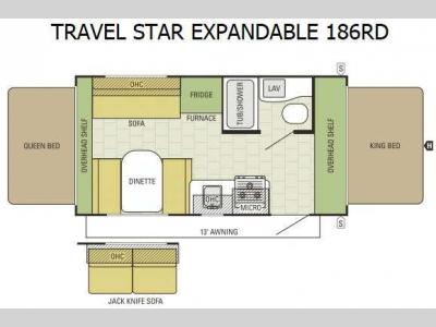 Floorplan - 2015 Starcraft Travel Star 186RD