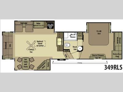 Floorplan - 2015 Open Range RV 349RLS