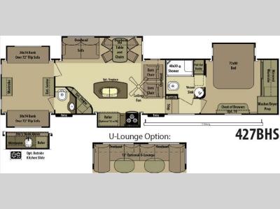 Floorplan - 2015 Open Range RV 427BHS