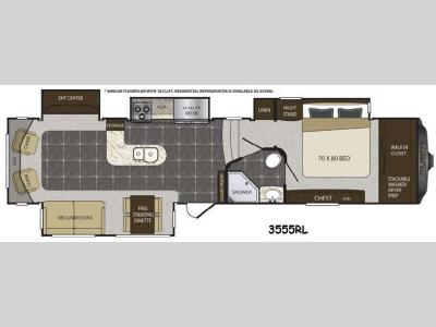 Floorplan - 2015 Keystone RV Alpine 3555RL