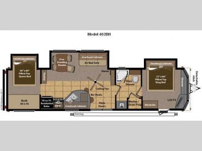 Floorplan - 2015 Keystone RV Residence 402BH