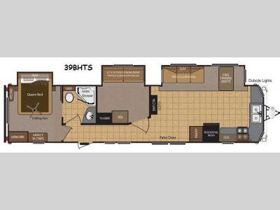 Floorplan - 2015 Keystone RV Retreat 39BHTS