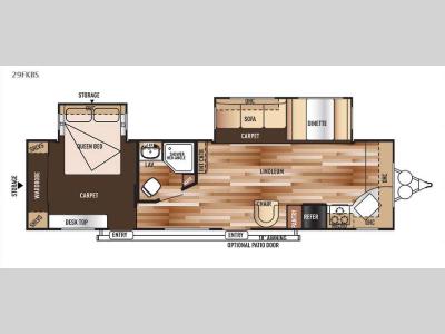Floorplan - 2015 Forest River RV Salem 29FKBS