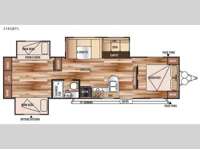 Floorplan - 2015 Forest River RV Salem 31KQBTS