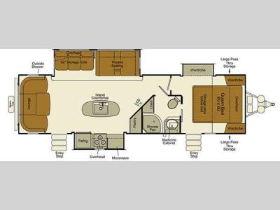 Floorplan - 2015 EverGreen RV Ever-Lite 291RLS