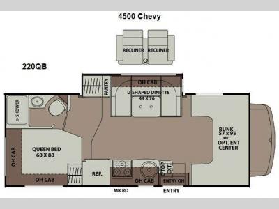 Floorplan - 2015 Coachmen RV Leprechaun 220QB Ford 350