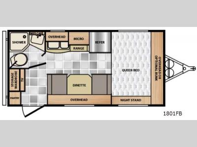 Floorplan - 2015 Winnebago Industries Towables Minnie 1801 FB