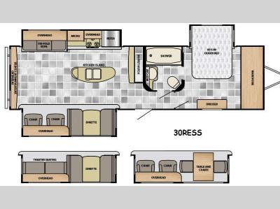 Floorplan - 2015 Winnebago Industries Towables Ultralite 30RESS