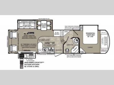 Floorplan - 2015 Forest River RV Wildcat 317RL