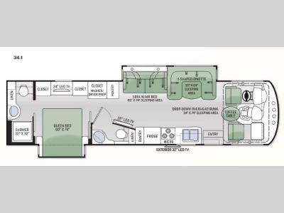 Floorplan - 2015 Thor Motor Coach Miramar 34.1