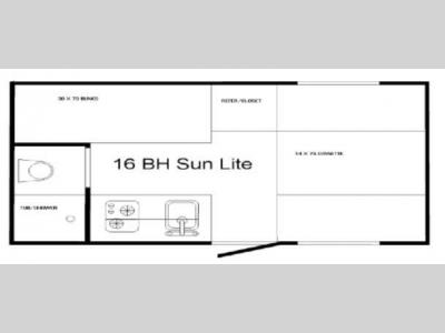 Floorplan - 2014 Sunset RV Sunlite 16 BH