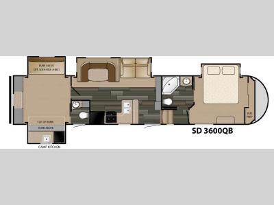 Floorplan - 2015 Heartland Sundance 3600QB