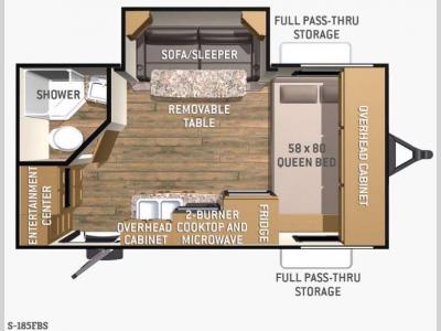 Floorplan - 2015 Cruiser Shadow S-185FBS