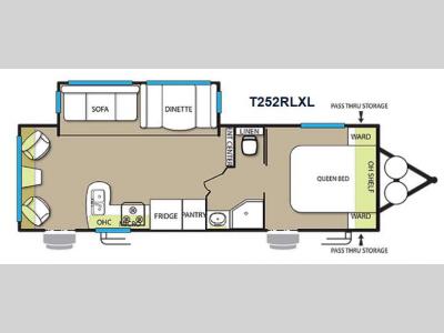 Floorplan - 2015 Forest River RV Wildwood X-Lite 252RLXL