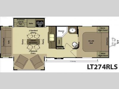 Floorplan - 2015 Open Range RV Light LT274RLS